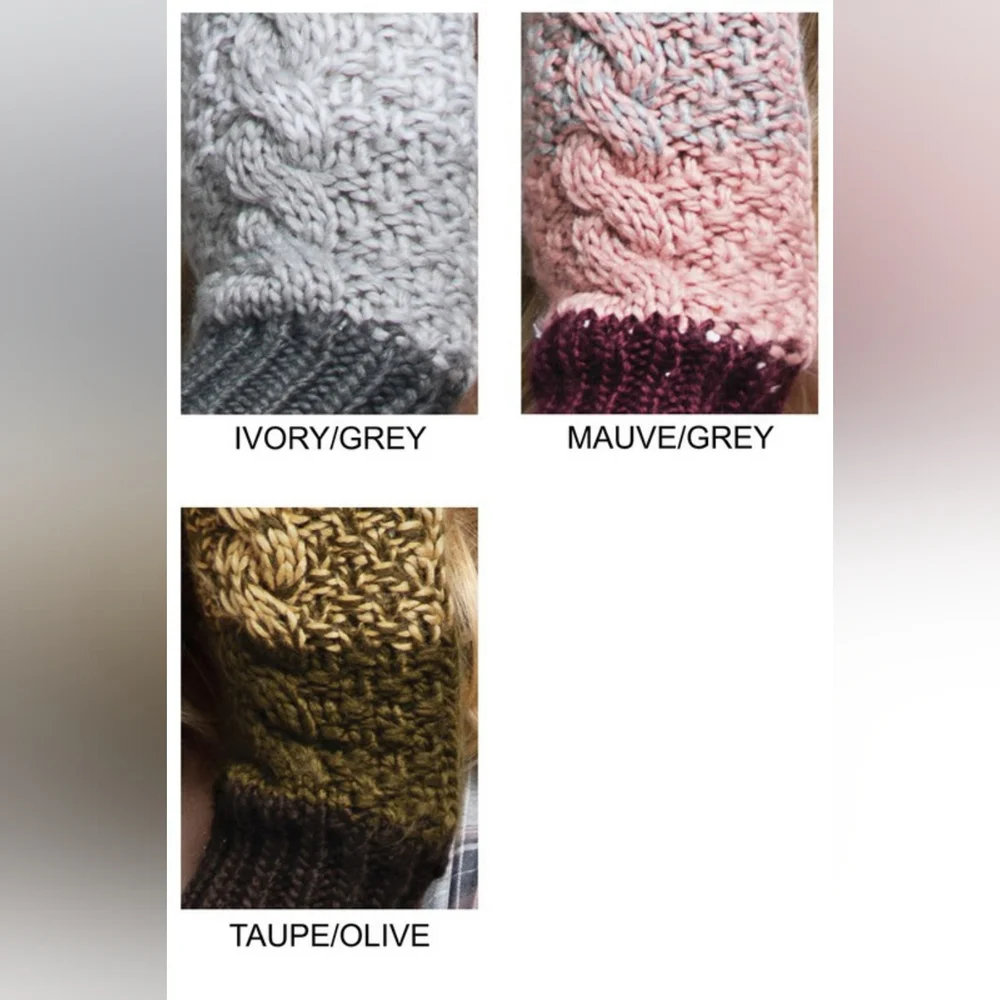 5 Pairs of Women's Knit Mittens w Warm & Comfy Faux Fur Lining for $24